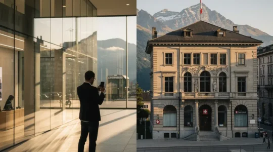 Vergleich zwischen digitaler und traditioneller Bankenwelt in der Schweiz