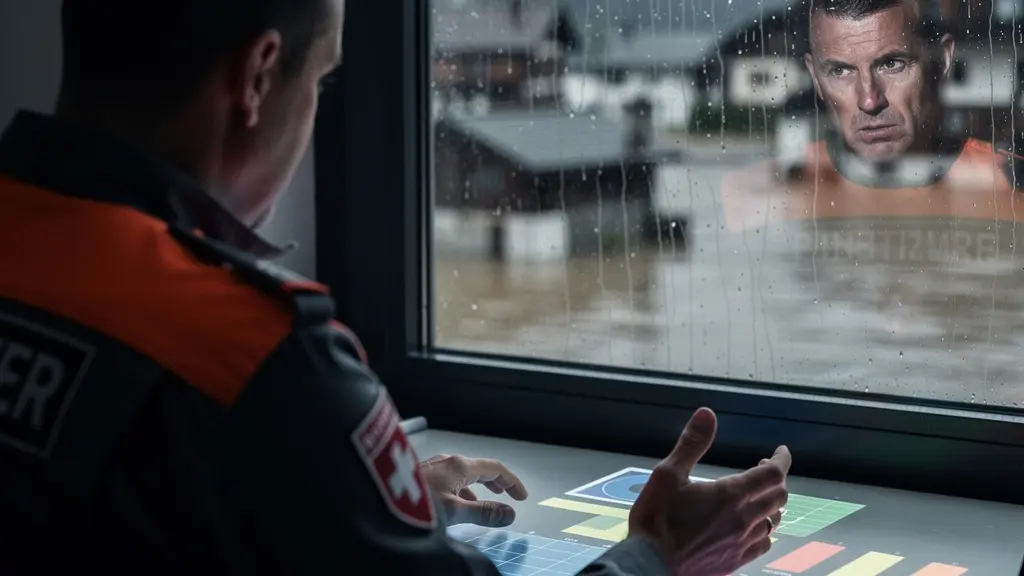 Hydrografisches Monitoring-System zeigt Wasserpegel und Gefahrenstufen