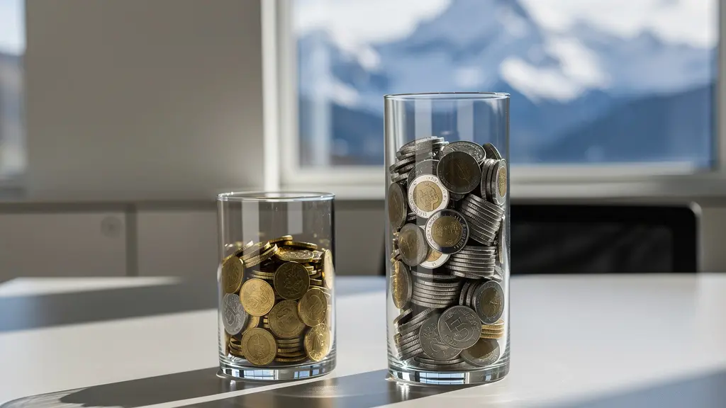 Visueller Vergleich der Gesamtlohnkosten zwischen Schweiz und Deutschland