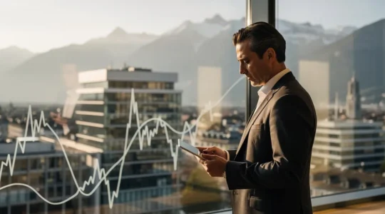 Schweizer Exporteur analysiert Währungskurse mit Euro-Franken-Schwankungen